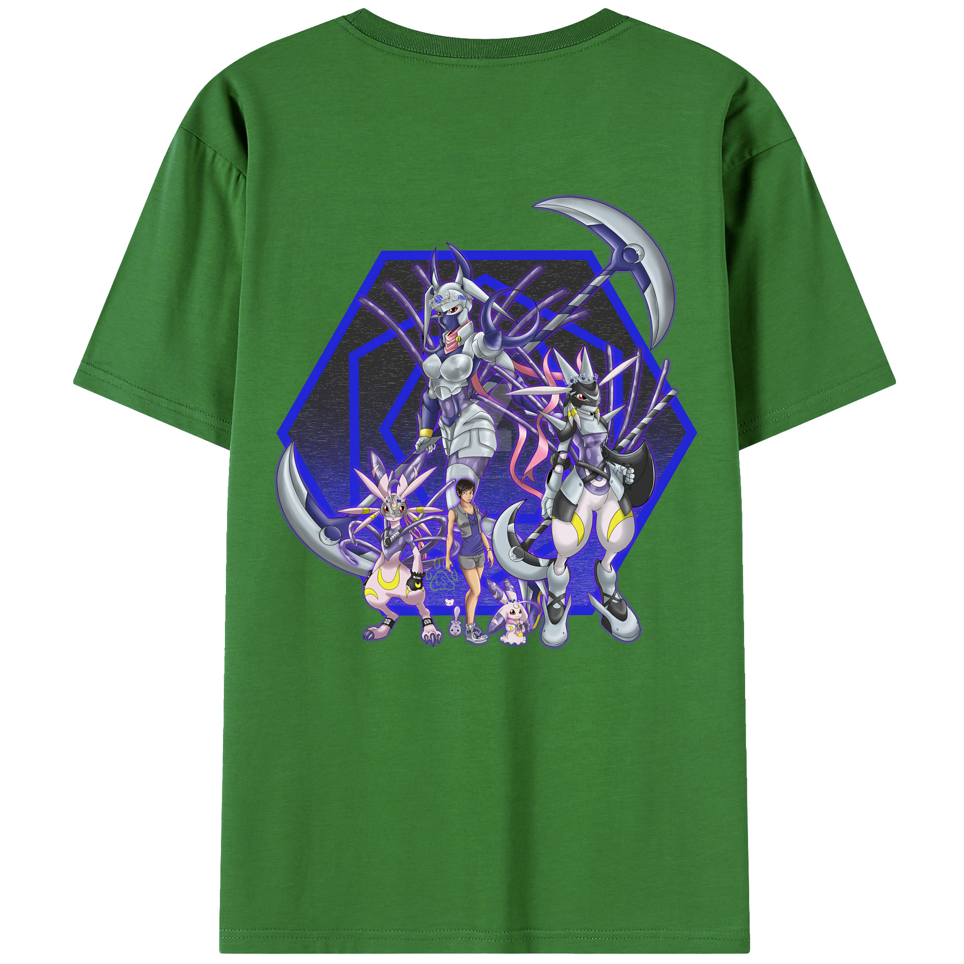 （画像用） Digimon デジタルモンスター/デジモン レディース半袖Tシャツ(バックプリント)